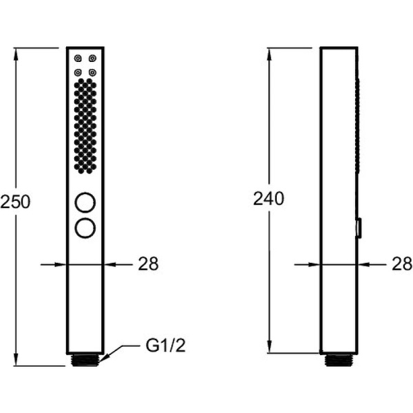 Душевая лейка Jacob Delafon Shift+ E21336-BL черный
