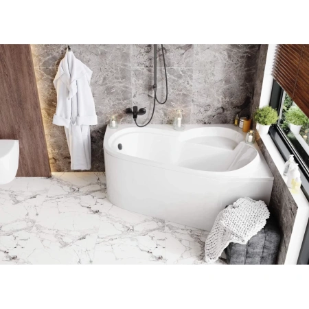 Акриловая ванна 147x100 см R Vagnerplast Selena VPBA141SEL3PE-04