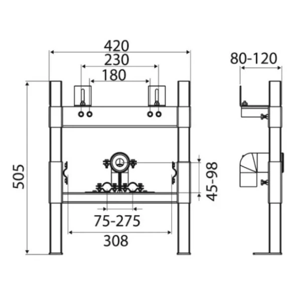 Инсталляция для биде OLI Easy 618547