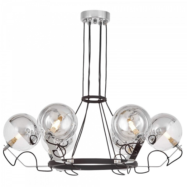 Подвесная люстра LUMINA DECO MARSEO LDP 9110-6 BK+CHR