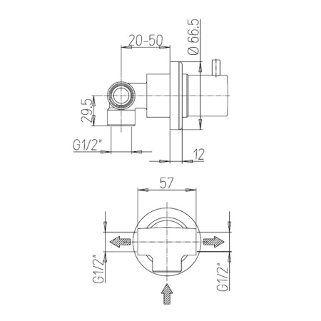 Переключатель Paini Cox 78PJ425 золото матовое