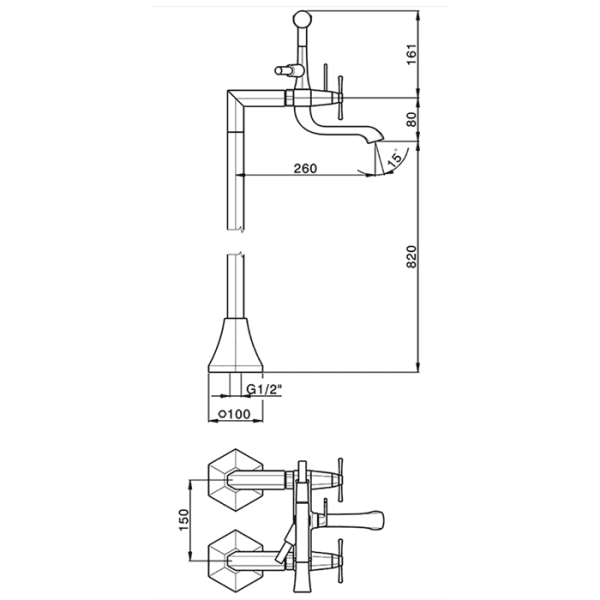 Смеситель для ванны Cisal Cherie CX0042007E розовое золото