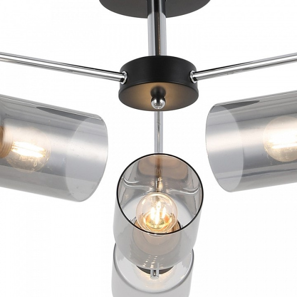 Люстра на штанге ILLUMICO IL8249-6COU-79 BK CR