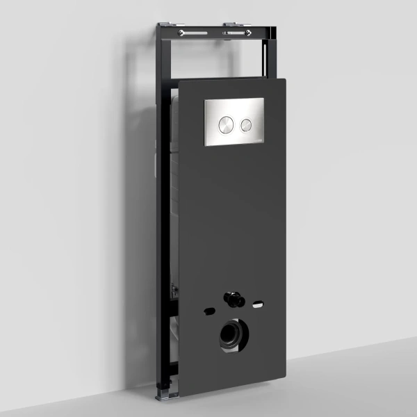 Инсталляция для унитаза WasserKRAFT Salm 27 27TLT.010.ME.BL.BN01 с кнопкой смыва, никель