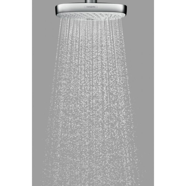 Верхний душ hansgrohe Raindance Select E 300 2jet EcoSmart 26609000 9 л/мин с держателем хром
