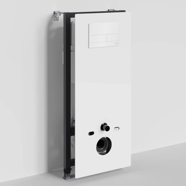 Инсталляция для унитаза WasserKRAFT Abens 20 20TLT.010.ME.WH.WH04 с кнопкой смыва, белый