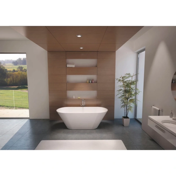 Ванна из литьевого мрамора Riho Barcelona B117001105 170x70 см, отдельностоящая, белый