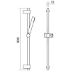 Душевой гарнитур Cisal Xion DS010620D1 сталь