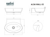 Раковина Salini Alda Wall 01 58 140321MN