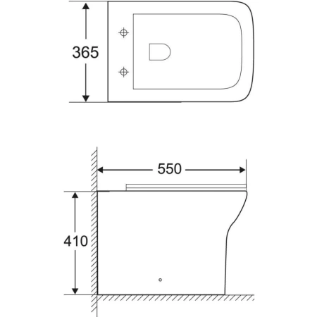 Приставной безободковый унитаз BelBagno Romano BB248CBR