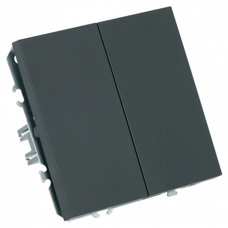 Переключатель двухклавишный без рамки Stekker Эмили 50249