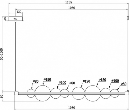 Подвесной светильник Freya Glaze FR5396PL-L13BS