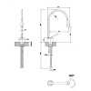 Смеситель для раковины Gessi Goccia 33601#299 черный матовый