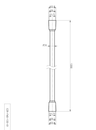 Душевой шланг Cezares CZR-FMD-120-NOP черный