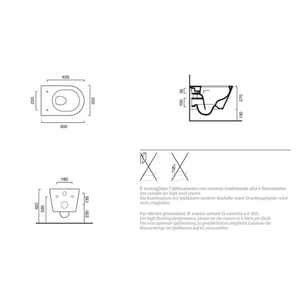 Подвесной унитаз Catalano Zero 0111500001