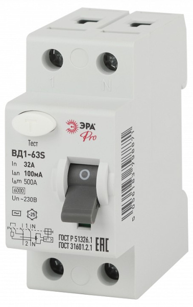 Устройство защитного отключения 2P Эра ВД1-63S NO-902-153