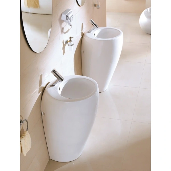Раковина CeramaLux 1001 52,5x55 см, напольная, белый