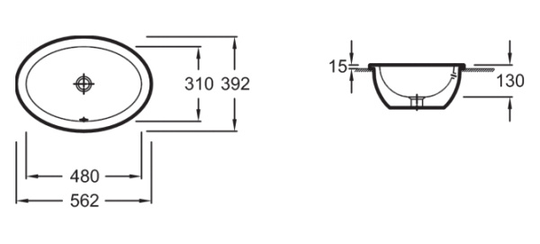 Раковина Jacob Delafon VOX EYH102-00