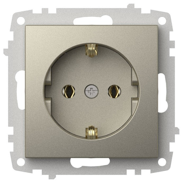 Розетка с заземлением без рамки Elbi Eleсtriс Zena Vega 609-011400-217