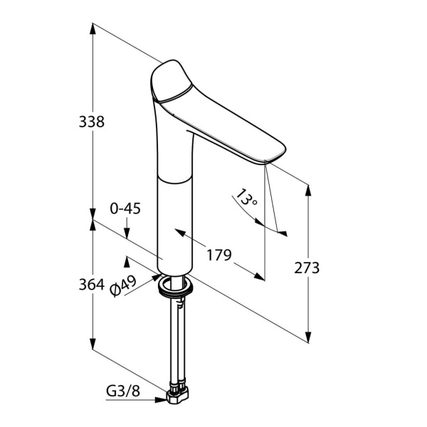 Смеситель для раковины Kludi Ambienta 532980575