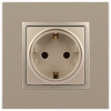 Розетка с заземлением и со шторкой, без рамки Эра Эра Elegance 14-2102-04