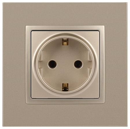 Розетка с заземлением и со шторкой, без рамки Эра Эра Elegance 14-2102-04