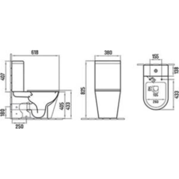 Унитаз-компакт CeramaLux 2179XMW безободковый, с сиденьем микролифт, белый матовый