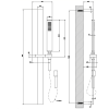 Душевая стойка Gessi Rettangolo 20145#031