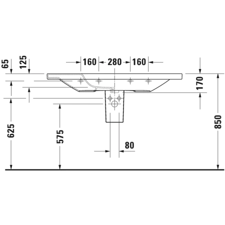 Раковина 120x48 см Duravit DuraStyle 2320120000