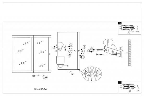 Накладной светильник Eglo Charterhouse 49394