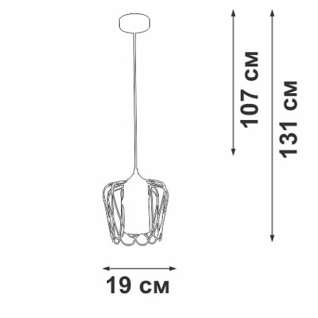 Подвесной светильник Vitaluce V2846 V2846-1/1S