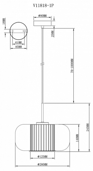 Подвесной светильник Moderli Ember V11818-1P