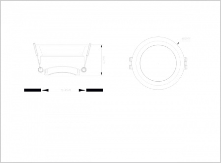 Встраиваемый светильник Denkirs Deep DK3103-WH