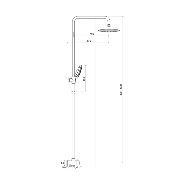 Душевая стойка Ravak DS X07P232