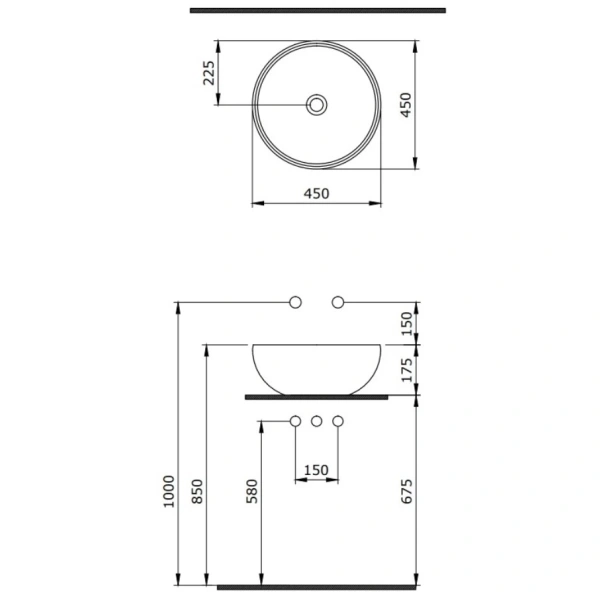 Раковина 45x45 см Berges Mascon 181072