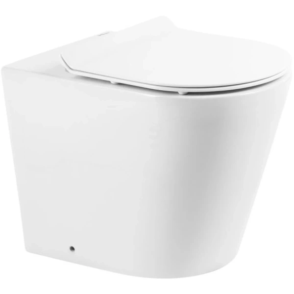 Приставной безободковый унитаз BelBagno Flay-R BB1003CBR