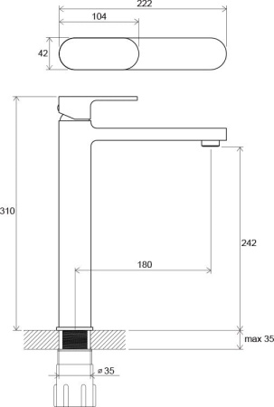 Смеситель для раковины Ravak Chrome CR 015.00 X070100