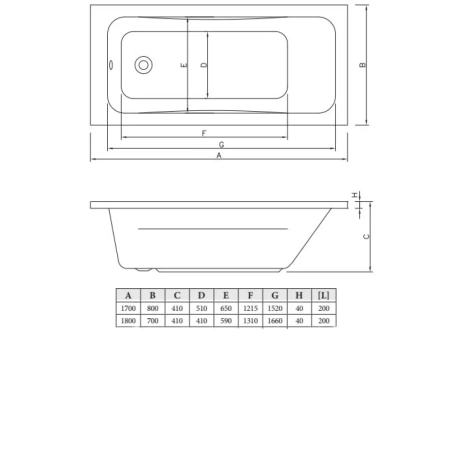 Акриловая ванна 180x70 см C-Bath Muse CBQ011002