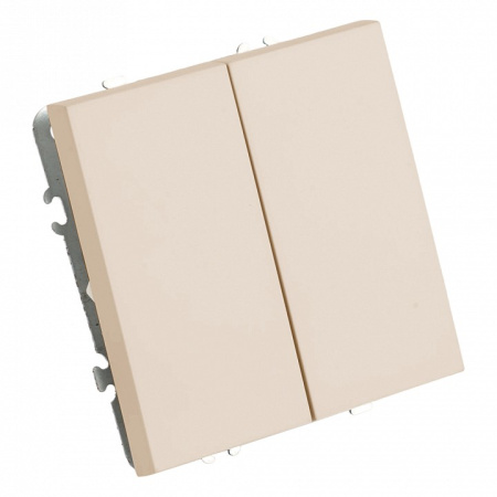 Переключатель перекрестный двухклавишный без рамки Stekker Эмили 50165