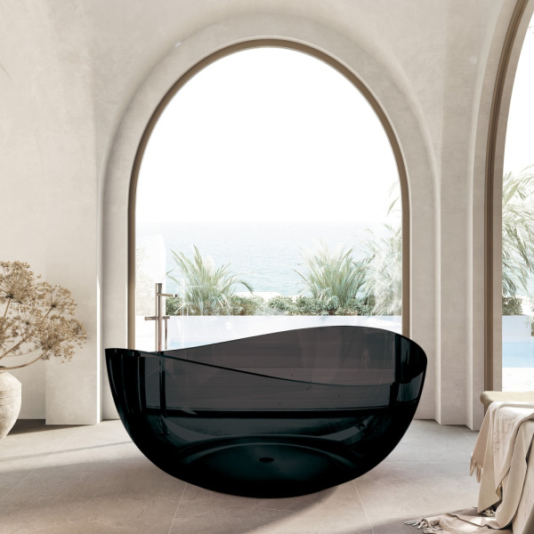 Прозрачная ванна Abber Kristall 150x150 AT9705Onyx оникс