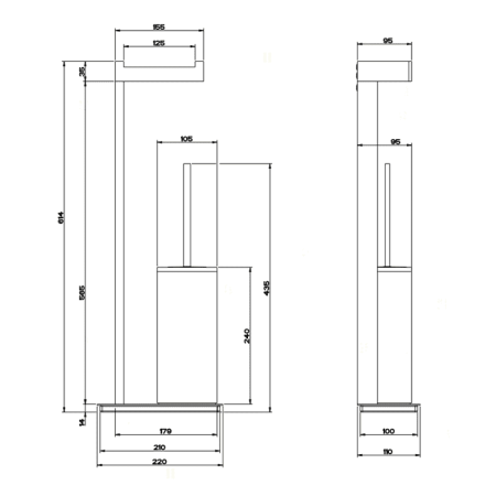 Стойка Gessi Rettangolo 20933#031