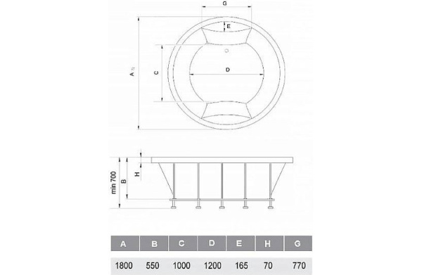 Каркас для ванны Vayer Eva Гл000025687