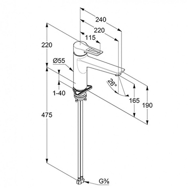 Смеситель для кухни Kludi Mix 329040562