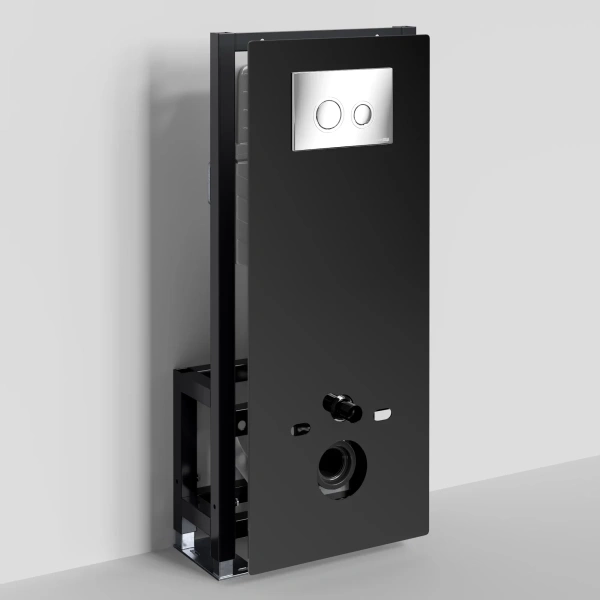 Инсталляция для унитаза WasserKRAFT Glan 66 66TLT.010.ME.BL.CH01 с кнопкой смыва, хром