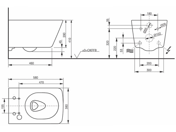 Подвесной унитаз TOTO Washlet SX CW522EMUNW1
