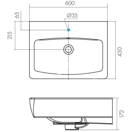 Раковина 60x45 см Акватон Нео 1WH302186