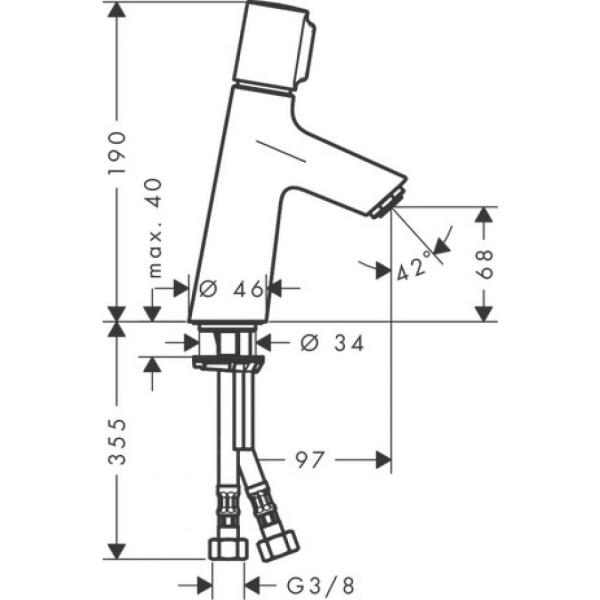 Смеситель для раковины hansgrohe Talis Select S 80 72041000 без сливного набора хром