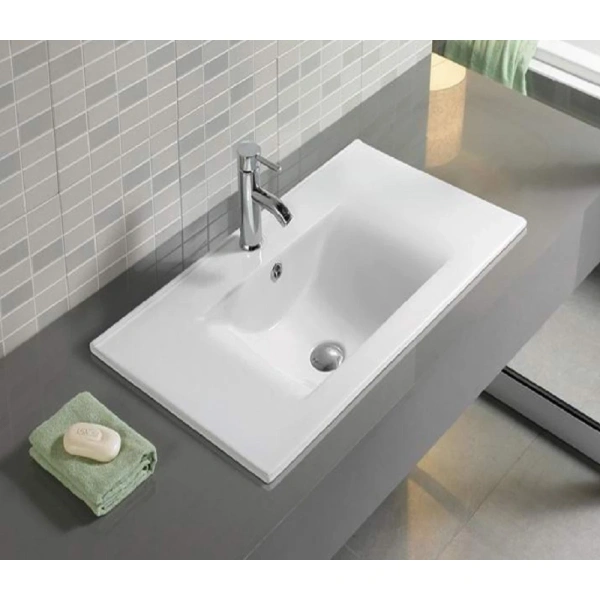 Раковина CeramaLux JY-807-90 91x46 см, накладная, белый