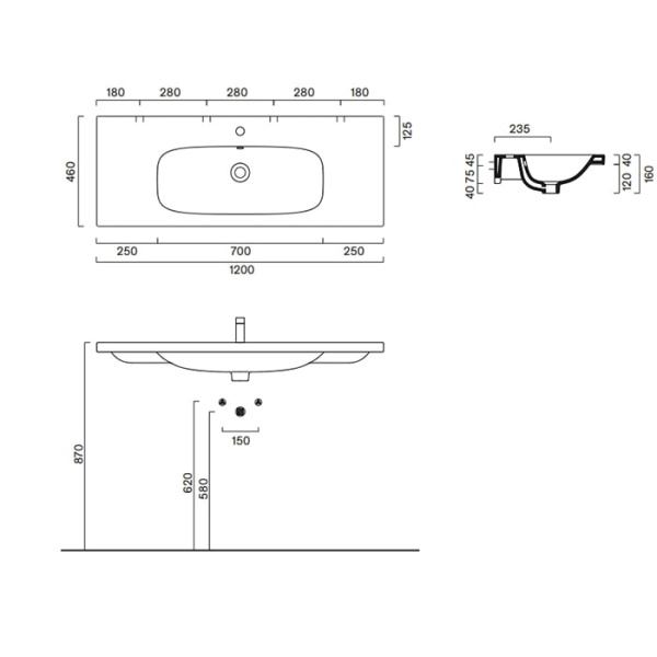 Раковина Catalano Alvea 120 0621210001