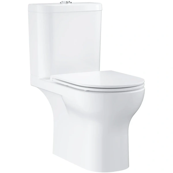 Унитаз-компакт Grohe Bau Ceramic 39974000 безободковый, с сиденьем микролифт, альпийский белый